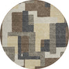 Piper Looms Chantille Modern ACN740 Chocolate Machine Washable Area Rug Round Main Image