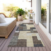 Piper Looms Chantille Modern ACN740 Chocolate Machine Washable Area Rug Runner Outdoor Lifestyle Image Feature