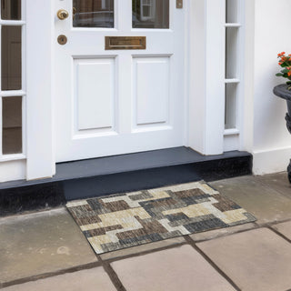 Piper Looms Chantille Modern ACN740 Chocolate Machine Washable Area Rug Scatter Outdoor Lifestyle Image Feature