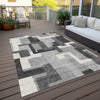 Piper Looms Chantille Modern ACN740 Gray Machine Washable Area Rug Outdoor Lifestyle Image Feature