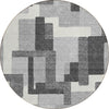 Piper Looms Chantille Modern ACN740 Gray Machine Washable Area Rug Round Main Image