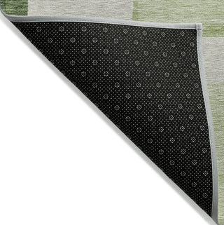 Piper Looms Chantille Modern ACN740 Green Machine Washable Area Rug Backing Image
