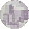 Piper Looms Chantille Modern ACN740 Lavender Machine Washable Area Rug Round Main Image
