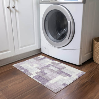 Piper Looms Chantille Modern ACN740 Lavender Machine Washable Area Rug Scatter Lifestyle Image Feature