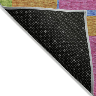 Piper Looms Chantille Modern ACN740 Purple Machine Washable Area Rug Backing Image