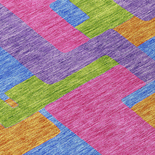 Piper Looms Chantille Modern ACN740 Purple Machine Washable Area Rug Swatch Image