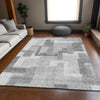 Piper Looms Chantille Modern ACN740 Silver Machine Washable Area Rug Lifestyle Image Feature