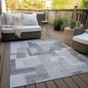 Piper Looms Chantille Modern ACN740 Silver Machine Washable Area Rug Outdoor Lifestyle Image Feature