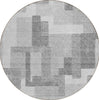 Piper Looms Chantille Modern ACN740 Silver Machine Washable Area Rug Round Main Image