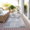 Piper Looms Chantille Modern ACN740 Silver Machine Washable Area Rug Runner Outdoor Lifestyle Image Feature