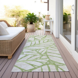 Piper Looms Chantille Floral ACN741 Aloe Machine Washable Area Rug Runner Outdoor Lifestyle Image Feature