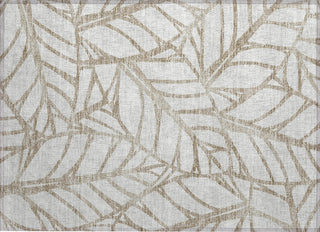 Piper Looms Chantille Floral ACN741 Beige Machine Washable Area Rug Scatter Main Image