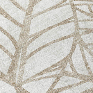 Piper Looms Chantille Floral ACN741 Beige Machine Washable Area Rug Swatch Image