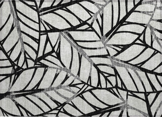 Piper Looms Chantille Floral ACN741 Black Machine Washable Area Rug Scatter Main Image