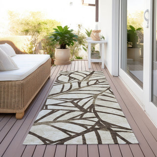 Piper Looms Chantille Floral ACN741 Chocolate Machine Washable Area Rug Runner Outdoor Lifestyle Image Feature