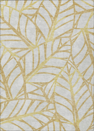 Piper Looms Chantille Floral ACN741 Gold Machine Washable Area Rug main image