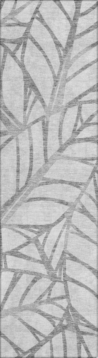 Piper Looms Chantille Floral ACN741 Gray Machine Washable Area Rug Runner Main Image