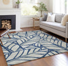 Piper Looms Chantille Floral ACN741 Navy Machine Washable Area Rug Lifestyle Image Feature