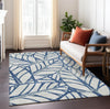Piper Looms Chantille Floral ACN741 Navy Machine Washable Area Rug Lifestyle Image Feature