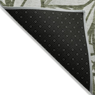 Piper Looms Chantille Floral ACN741 Olive Machine Washable Area Rug Backing Image
