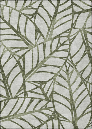 Piper Looms Chantille Floral ACN741 Olive Machine Washable Area Rug main image