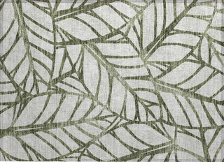 Piper Looms Chantille Floral ACN741 Olive Machine Washable Area Rug Scatter Main Image