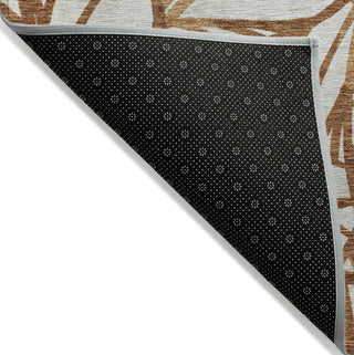 Piper Looms Chantille Floral ACN741 Paprika Machine Washable Area Rug Backing Image