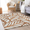 Piper Looms Chantille Floral ACN741 Paprika Machine Washable Area Rug Lifestyle Image Feature