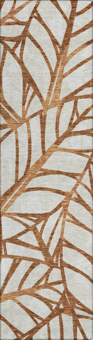 Piper Looms Chantille Floral ACN741 Paprika Machine Washable Area Rug Runner Main Image