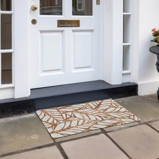 Piper Looms Chantille Floral ACN741 Paprika Machine Washable Area Rug Scatter Outdoor Lifestyle Image Feature