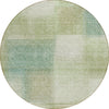Piper Looms Chantille Squares ACN742 Aloe Machine Washable Area Rug Round Main Image