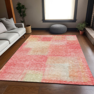 Piper Looms Chantille Squares ACN742 Blush Machine Washable Area Rug Lifestyle Image Feature