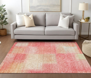 Piper Looms Chantille Squares ACN742 Blush Machine Washable Area Rug Lifestyle Image Feature
