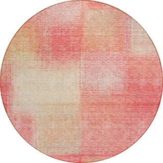 Piper Looms Chantille Squares ACN742 Blush Machine Washable Area Rug Round Main Image