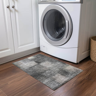 Piper Looms Chantille Squares ACN742 Charcoal Machine Washable Area Rug Scatter Lifestyle Image Feature