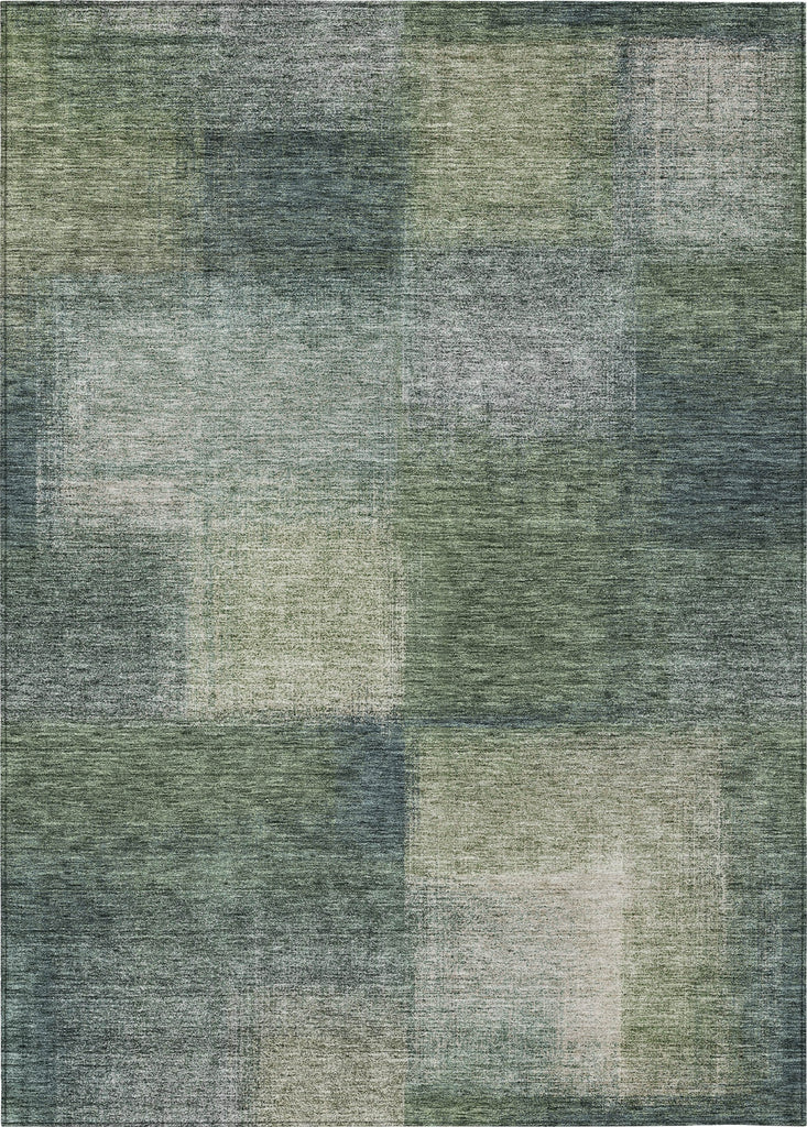 Piper Looms Chantille Squares ACN742 Olive Machine Washable Area Rug main image