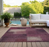 Piper Looms Chantille Squares ACN742 Plum Machine Washable Area Rug Outdoor Lifestyle Image Feature