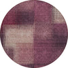 Piper Looms Chantille Squares ACN742 Plum Machine Washable Area Rug Round Main Image