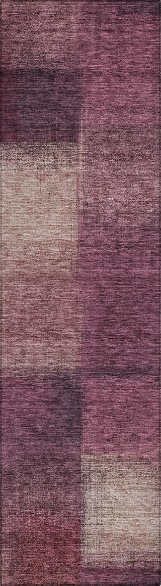 Piper Looms Chantille Squares ACN742 Plum Machine Washable Area Rug Runner Main Image