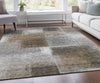 Piper Looms Chantille Squares ACN742 Silver Machine Washable Area Rug Lifestyle Image Feature