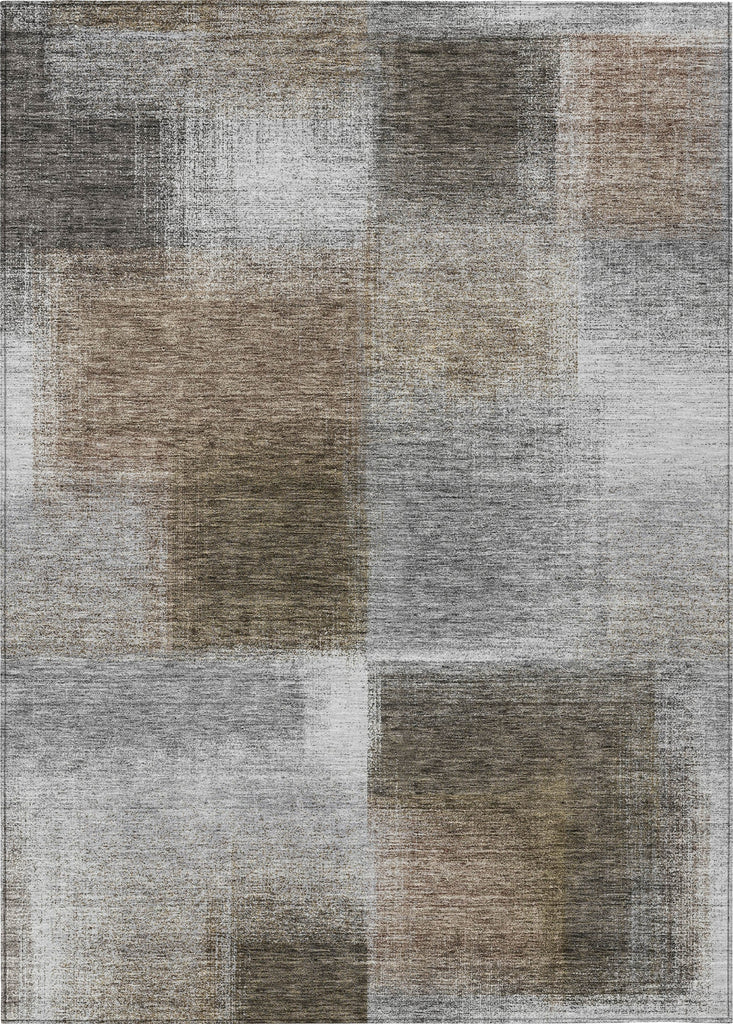 Piper Looms Chantille Squares ACN742 Silver Machine Washable Area Rug main image