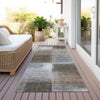 Piper Looms Chantille Squares ACN742 Silver Machine Washable Area Rug Runner Outdoor Lifestyle Image Feature