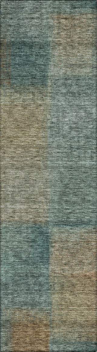 Piper Looms Chantille Squares ACN742 Teal Machine Washable Area Rug Runner Main Image