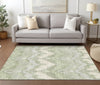 Piper Looms Chantille Ikat ACN743 Aloe Machine Washable Area Rug Lifestyle Image Feature