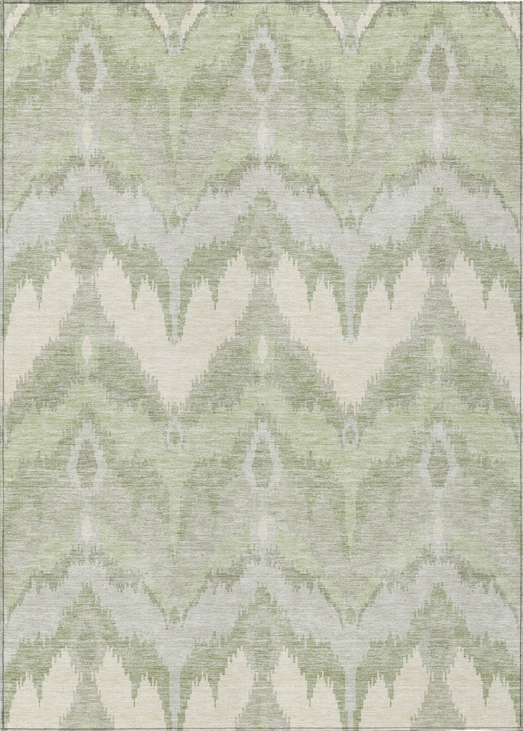 Piper Looms Chantille Ikat ACN743 Aloe Machine Washable Area Rug main image
