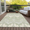 Piper Looms Chantille Ikat ACN743 Aloe Machine Washable Area Rug Outdoor Lifestyle Image Feature