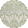 Piper Looms Chantille Ikat ACN743 Aloe Machine Washable Area Rug Round Main Image