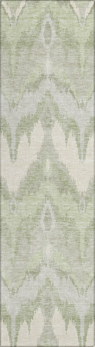 Piper Looms Chantille Ikat ACN743 Aloe Machine Washable Area Rug Runner Main Image
