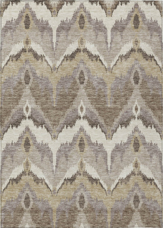 Piper Looms Chantille Ikat ACN743 Beige Machine Washable Area Rug main image