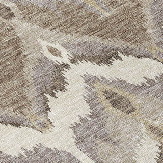 Piper Looms Chantille Ikat ACN743 Beige Machine Washable Area Rug Swatch Image
